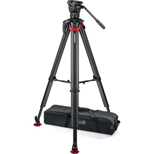 Sachtler Flowtech 75 MS Carbon Fiber Tripod System with Ace XL Mark II Fluid Head with a mid-level spreader and Bag