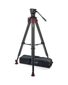 Sachtler Flowtech 75 MS Carbon Fiber Tripod System with Ace XL Mark II Fluid Head with a mid-level spreader and Bag