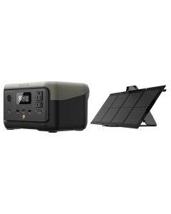 EcoFlow RIVER 2 Portable Power Station (300W,256Wh) with 110W Solar Panel