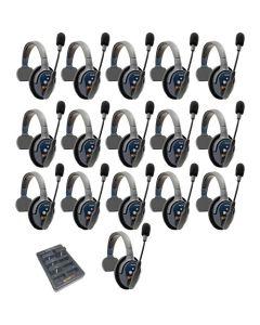 Eartec UltraLITE PRO16 ETP16S Full-Duplex Professional True Wireless Intercom System with 16 Single Headsets (2.4 GHz)