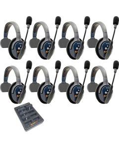 Eartec UltraLITE PRO16 ETP8S Full-Duplex Professional True Wireless Intercom System with 8 Single Headsets (2.4 GHz)