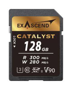 Exascend Catalyst SD Card 128GB, UHS-II / V90 / U3 / Class 10, Read:300 MB/s, Write:280 MB/s