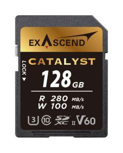 Exascend Catalyst  SD Card 128GB, UHS-II / V60 / U3 / Class 10, Read:280 MB/s, Write:100 MB/s