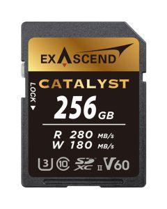 Exascend Catalyst  SD  Card 256GB, UHS-II / V60 / U3 / Class 10, Read:280 MB/s, Write:180 MB/s