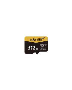 Exascend Catalyst MicroSD Card with Adapter  512GB, UHS-I / V30 / U3 / Class 10, Read:175 MB/s, Write:150 MB/s