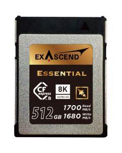 Exascend Essential CFexpress  Type B Card 512GB/ Read: 1800 MB/s, Write: 1700 MB/s