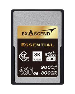 Exascend Essential CFexpress TypeA Card 480GB/ Read: 900 MB/s, Write: 850 MB/s