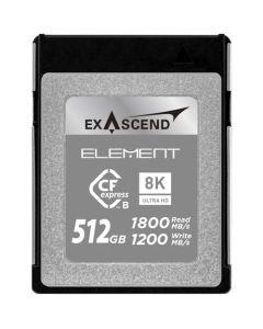 Exascend Element CFexpress  Type B Card 512GB/ Read: 1800 MB/s, Write: 1200 MB/s