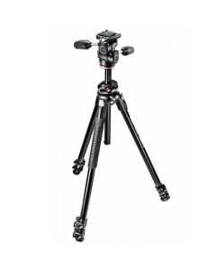 Manfrotto 290 Dual Aluminium 3-Section Tripod Kit with 804 3-Way Head (MK290DUA3-3W)