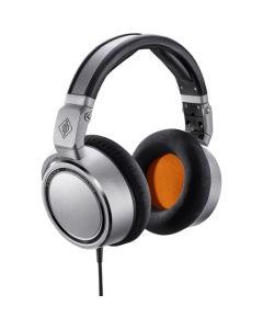 Neumann Closed-back studio headphone, silver with black and orange trim