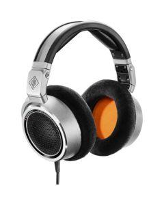 Neumann Open-back studio headphone, silver with black and orange trim