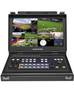 AVMATRIX Portable 6-Ch SDI/HDMI Multi-Format Streaming Switcher with 13.3" Display