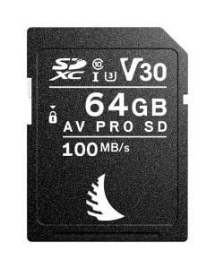 Angelbird AV PRO SD MK2 Card 64GB, UHS-I / V30 / U3 / Class 10, Read:100 MB/s Write:52 MB/s 4k