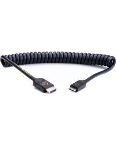 Atomos AtomFLEX HDMI to Mini-HDMI Coiled Cable (16” to 32")
