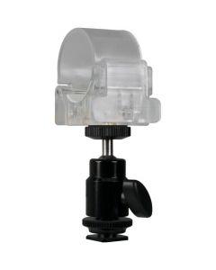 Nanlite Pavotube Transparent Clip and Mini Ball Head with Hot Shoe Adapter and 1/4''-2