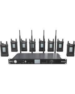 Hollyland Syscom 1000T-8B Full-Duplex Intercom System with Eight Beltpacks and Headsets