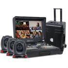 DataVideo production ready bundle HS-1600T, 3x PTC-140T and a sturdy rolling case for transport