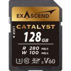 Exascend Catalyst  SD Card 128GB, UHS-II / V60 / U3 / Class 10, Read:280 MB/s, Write:100 MB/s