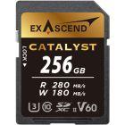 Exascend Catalyst  SD  Card 256GB, UHS-II / V60 / U3 / Class 10, Read:280 MB/s, Write:180 MB/s