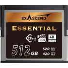 Exascend Essential CFast 2.0 Card, 512GB / Read: 550 MB/s, Write: 530 MB/s