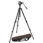 Manfrotto Lightweight tripod with fluid video head and aluminium legs (MVH500AH,755XBK)