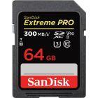 SanDisk SDXC Extreme PRO - 64GB, 300 MB/s, C10, UHS-II, U3 V90