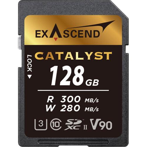 Exascend Catalyst SD Card 128GB, UHS-II / V90 / U3 / Class 10, Read:300 MB/s, Write:280 MB/s