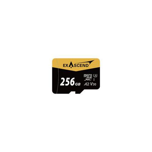 Exascend Catalyst MicroSD Card with Adapter 256GB, UHS-I / V30 / U3 / Class 10, Read:175 MB/s, Write:150 MB/s