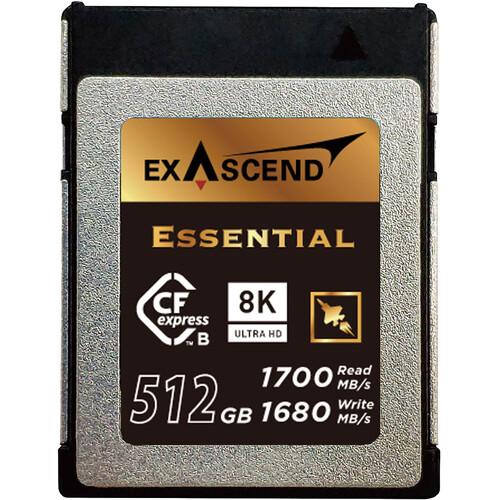 Exascend Essential CFexpress  Type B Card 512GB/ Read: 1800 MB/s, Write: 1700 MB/s