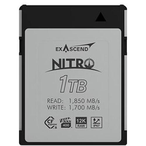 Exascend Nitro CFexpress  Type B Card 1TB/ Read: 1850 MB/s, Write: 1700 MB/s