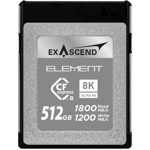 Exascend Element CFexpress  Type B Card 512GB/ Read: 1800 MB/s, Write: 1200 MB/s