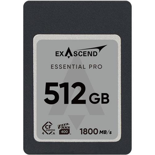 Exascend Essential Pro CFexpress TypeA  4.0 Card 512GB/ Read: 1800 MB/s, Write: 1650 MB/s