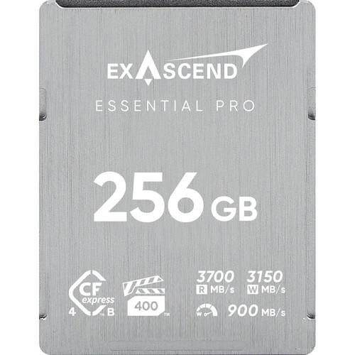 Exascend Essential Pro CFexpress TypeB Card 256GB/ Read: 3750 MB/s, Write: 3350 MB/s ,VPG-400