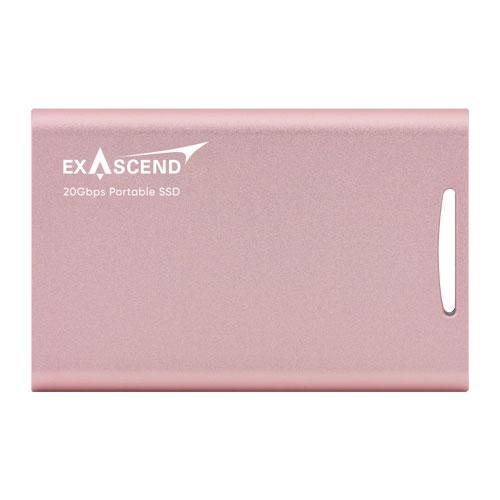 Exascend Element Portable SSD 4TB / Read:2000 MB/s, Write:2000 MB/s Rose Gold