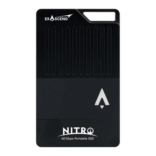 Exascend Nitro Portable SSD 4TB / Read:3100 MB/s, Write:3000 MB/s Black Color