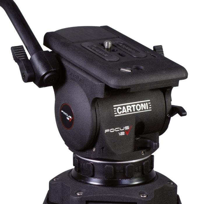 Cartoni Focus 12 Fluid Head 100mm  + 1 telescopic handle