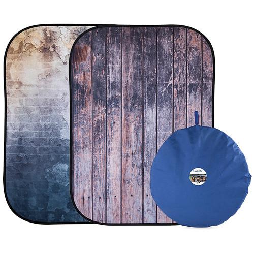Lastolite Urban Collapsible Background (5 x 7', Distressed Wall/Wood Fence)