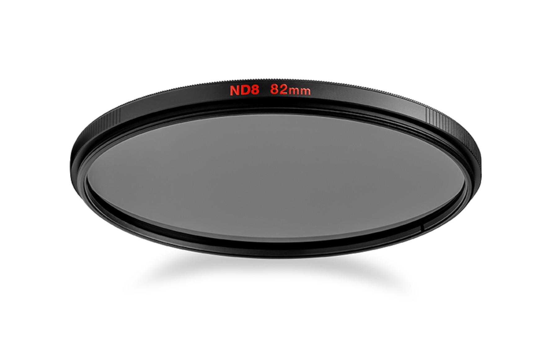 Manfrotto Circular ND8 lens filter with 3 stop of light loss 72mm (MFND8-72)