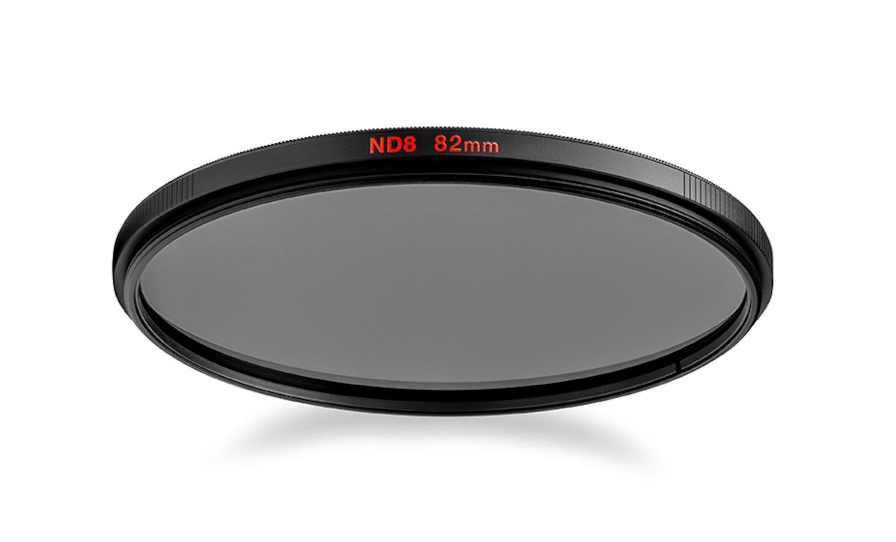 Manfrotto Circular ND8 lens filter with 3 stop of light loss 82mm (MFND8-82)