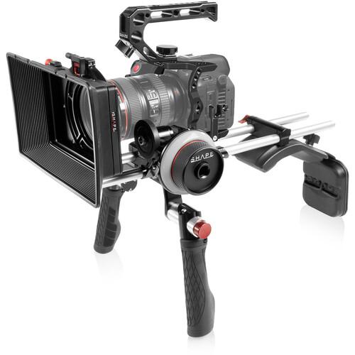 SHAPE Canon EOS R5C, R5, R6 Shoulder Mount Kit Matte Box Follow Focus