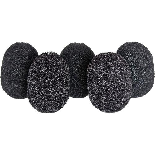 Rycote 105501 Lavalier Mic Foam Black (5 Pack)