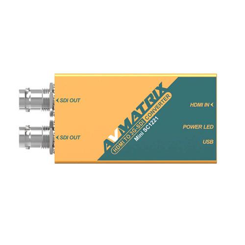 AVMATRIX Mini SC1221 HDMI to Dual 3G-SDI Pocket-Size Broadcast Converter