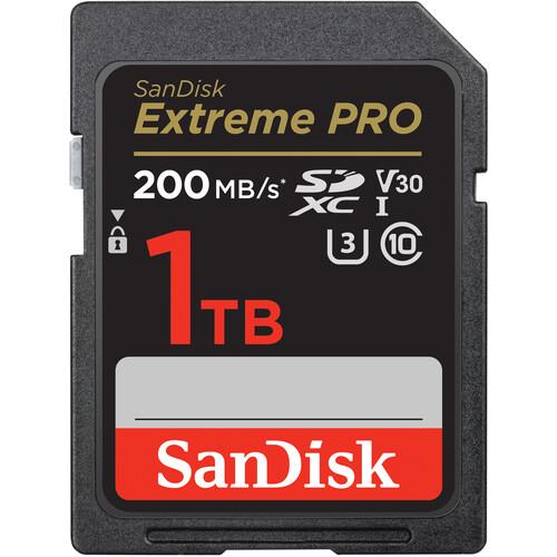 SanDisk SDXC Card Extreme Pro - 2TB, 250MB/s, V30, UHS-I, U3 for 4K Video