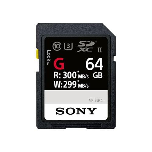 Sony 64GB SF-G Series UHS-II SDXC Memory Card Read/Write 300/299 MB/s best for 4K