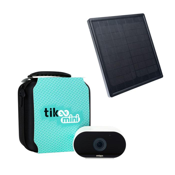 ENLAPS Tikee Mini Camera with Softcase plus External Solar Panel