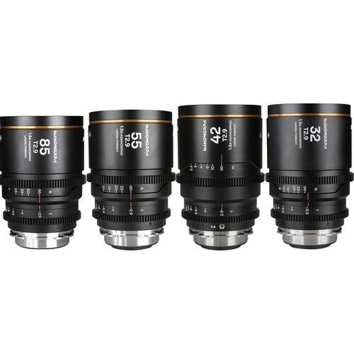 Venus Optics Laowa Nanomorph T2.9 1.5x LF Anamorphic 4-Lens Bundle (PL/EF Mount, Amber Flare)