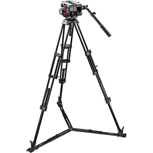 Manfrotto 509HD Video Head with 545GB Tripod Legs, Ground Spreader & Padded Bag